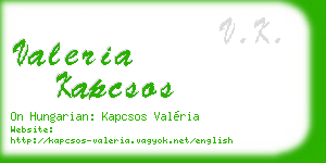 valeria kapcsos business card