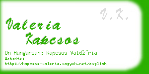 valeria kapcsos business card